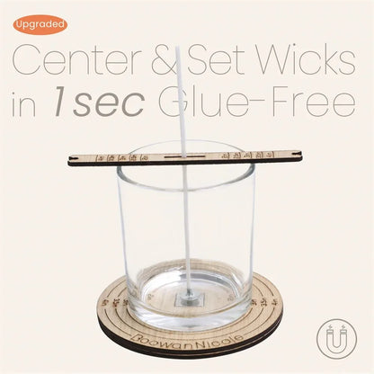 Wooden Quick Magnetic Candle Wick Centering Setter Tool & Wick Holder for Candle Making