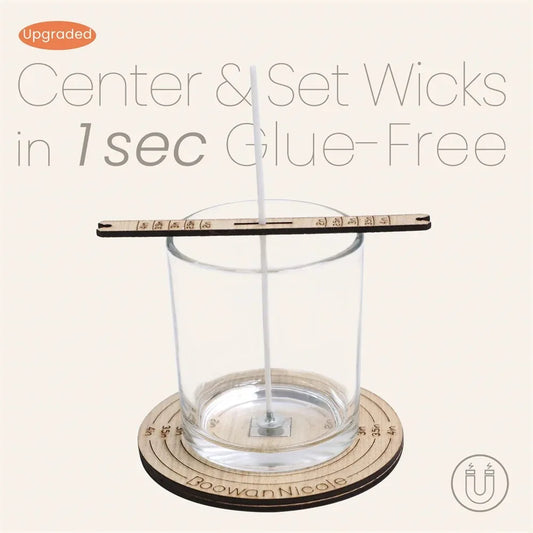 Wooden Quick Magnetic Candle Wick Centering Setter Tool & Wick Holder for Candle Making