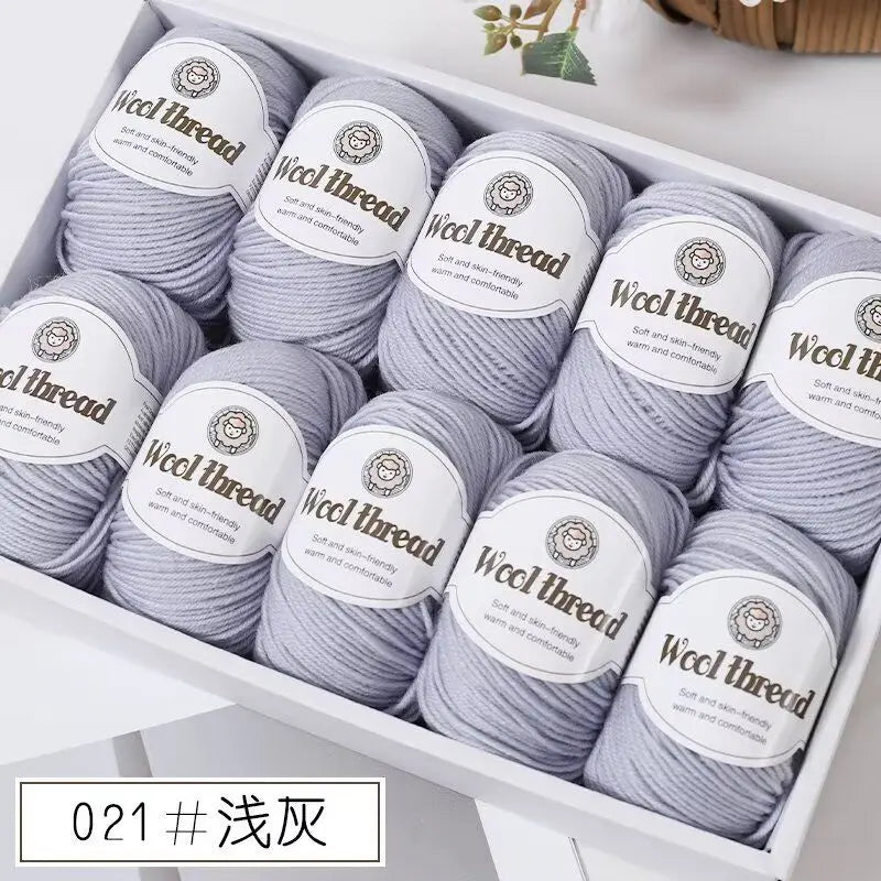 500g Box Set of Skin-friendly 4ply Merino Wool Yarn