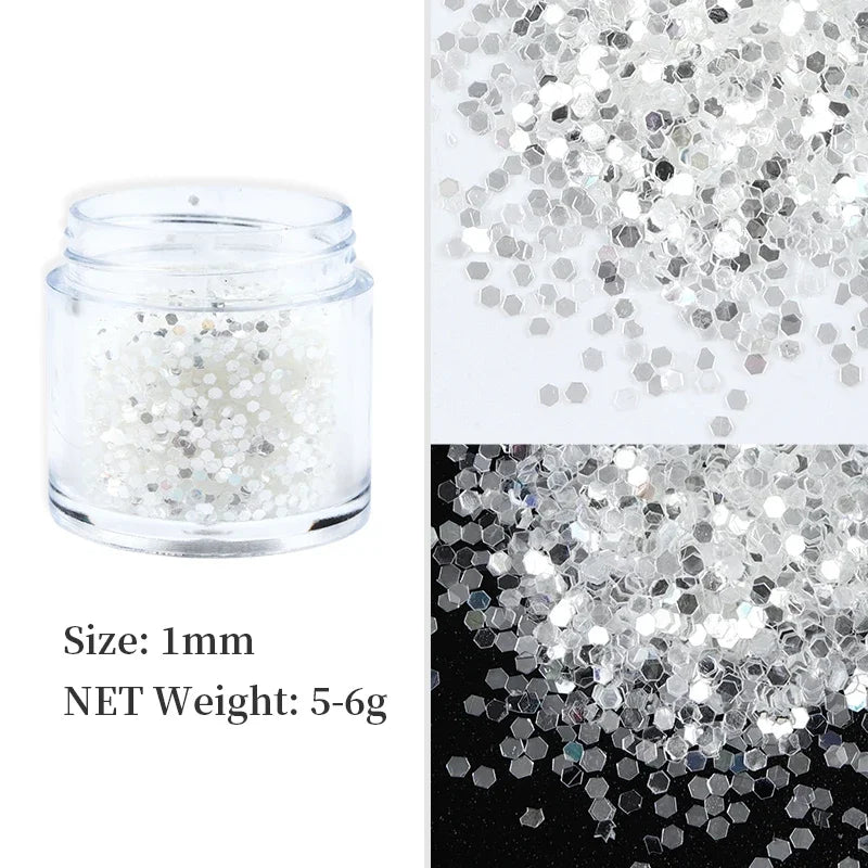 Iridescent Hexagon Glitter For Epoxy Resin Filling