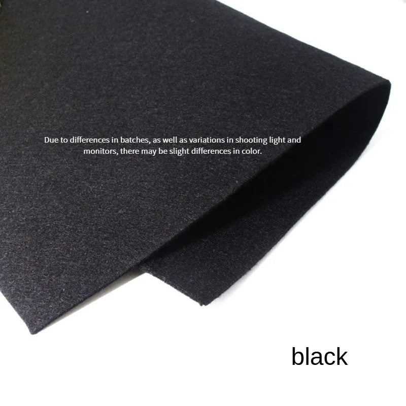 Black felt fabric 50x50cm