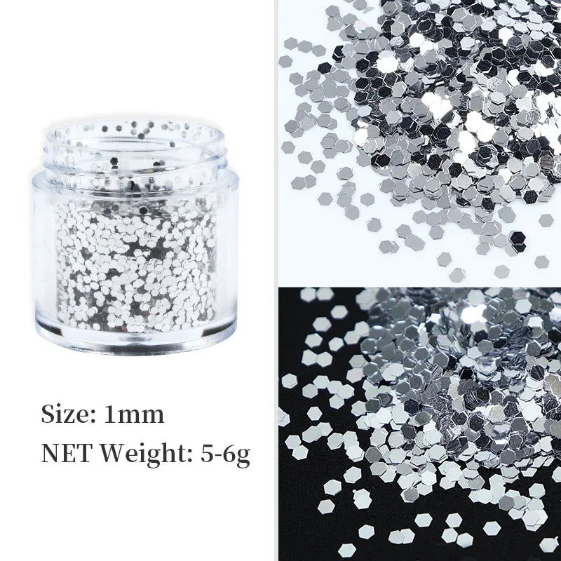 Iridescent Hexagon Glitter For Epoxy Resin Filling