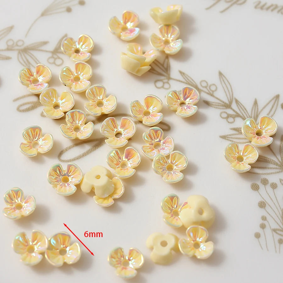 Mini Resin Flower Petals For Jewelry Making - 100pcs, 6mm