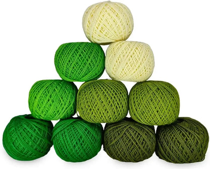 Cotton Crochet Yarn - 10 pcs, 10g Each, 100g each package - Perfect for Crafting