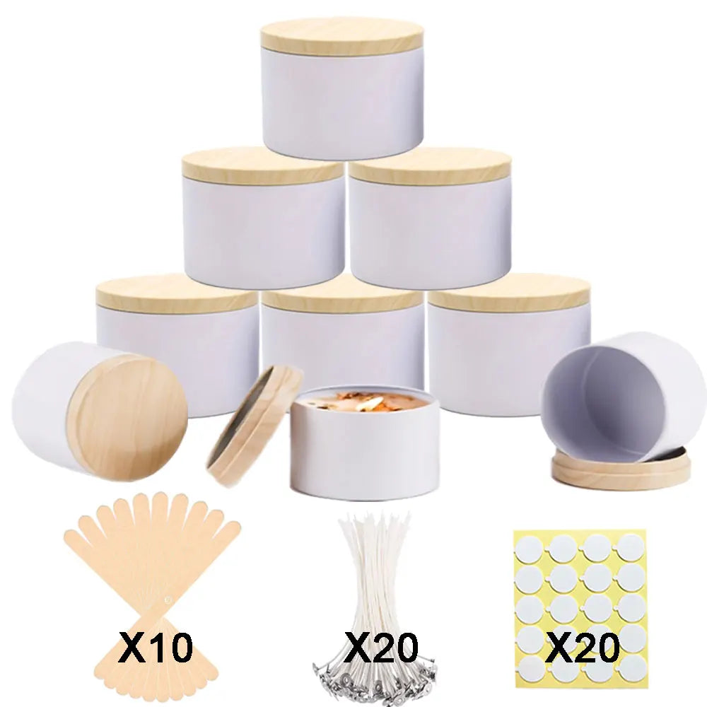 6pcs Candle Jars with Lid