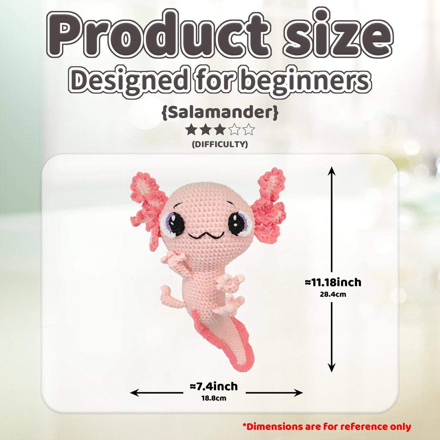 Axolotl Theme Crochet Kit for Beginners