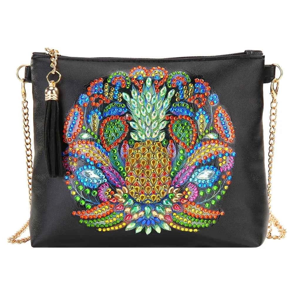 Diamond Art Crossbody Bag Kit, Gold-Tone Chain, 7 Designs