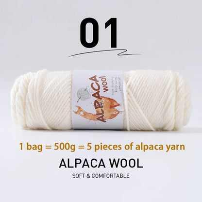 500g (5 pieces) High-Quality Alpaca Wool