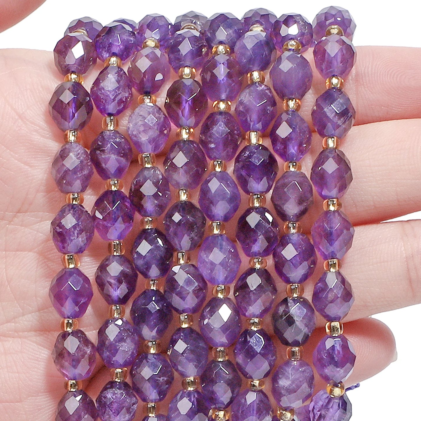 AAA Faceted Natural Colored, Quartz, Oval Shaped Beads
