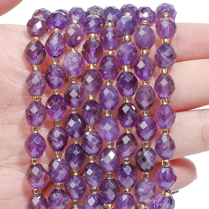 AAA Faceted Natural Colored, Quartz, Oval Shaped Beads