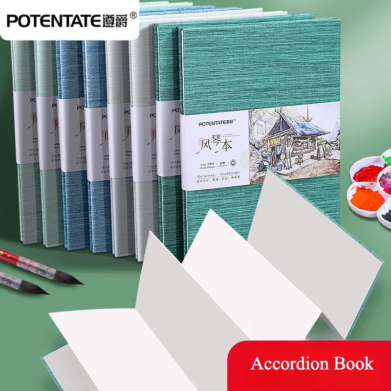 Accordion Watercolor Book Cotton