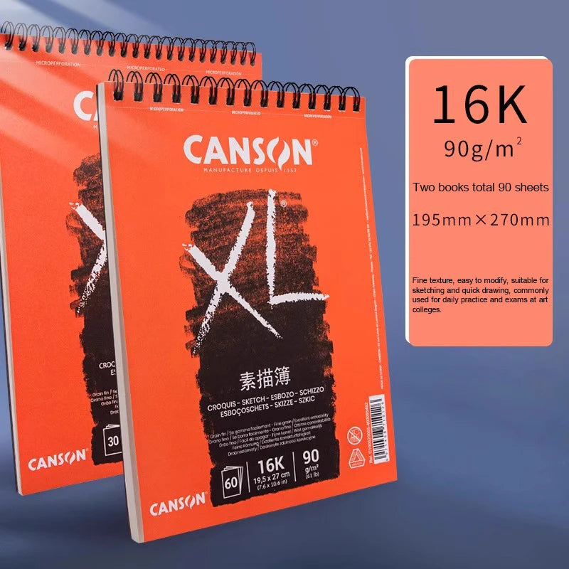 Canson XL Watercolor Sketchbook 16K/32K Spiral Bound Pad