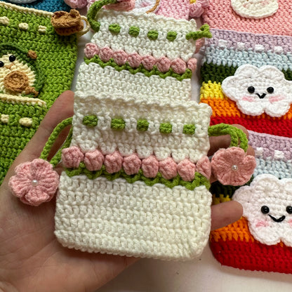 Crocheted Draw-stringed Pouch