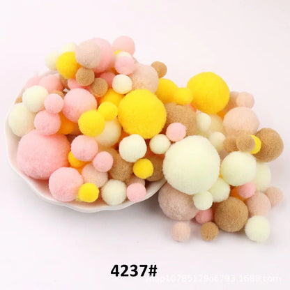 Multi Size Mix Colors Pompoms