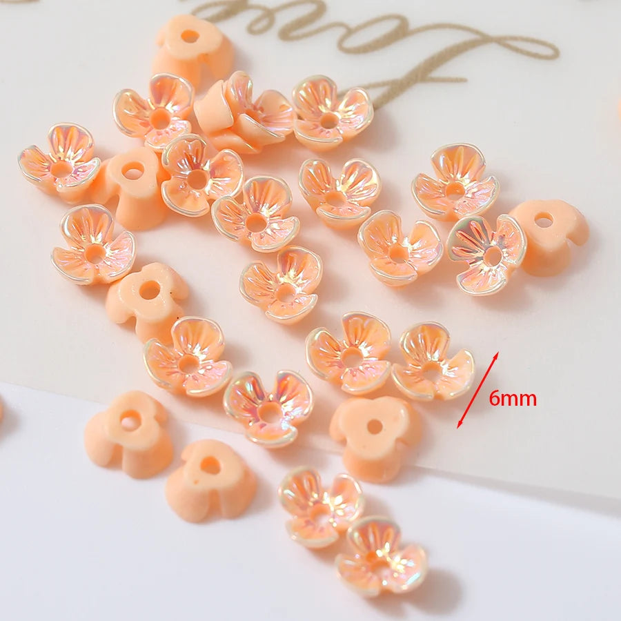Mini Resin Flower Petals For Jewelry Making - 100pcs, 6mm