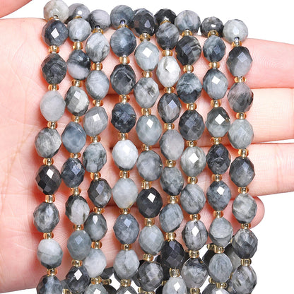 AAA Faceted Natural Colored, Quartz, Oval Shaped Beads