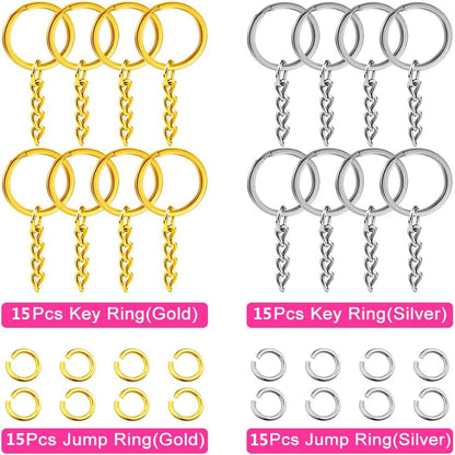 30 PCS Flat Key Chain Rings