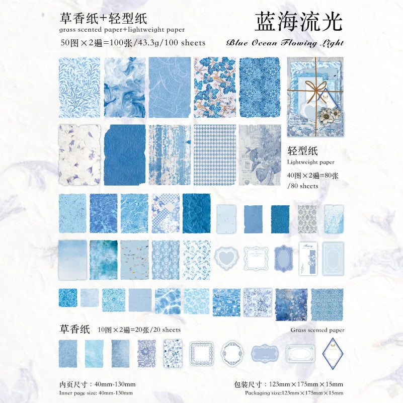 45 Pcs Floral Paper Mix for Scrapbooking, Collage