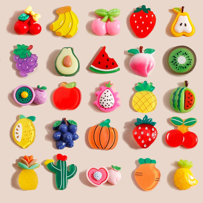 Various Resin Filling Charms for Jewelry Making - Flat Backed, 10 pieces