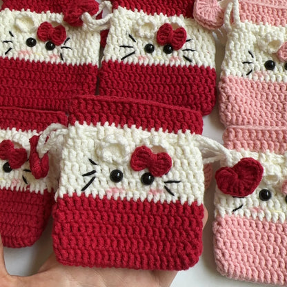 Crocheted Draw-stringed Pouch