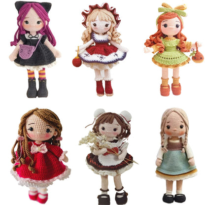 Girl Dolls and Assorted Crochet Kits - Santa, Mrs. Clause and Elfs