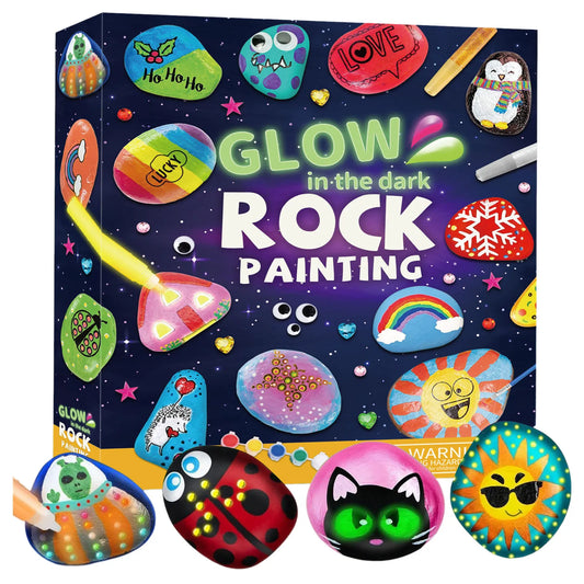 Kids Glow in the Dark Rock Painting Kit