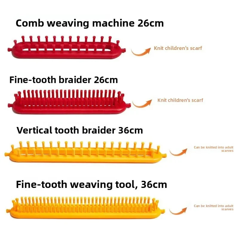 Beginners Plastic Knitting Loom - Round and Comb Tooth