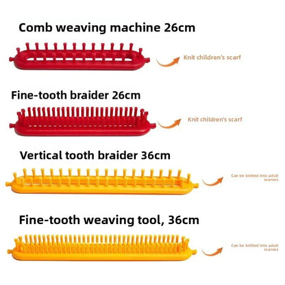 Beginners Plastic Knitting Loom - Round and Comb Tooth