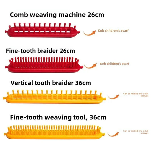 Beginners Plastic Knitting Loom - Round and Comb Tooth