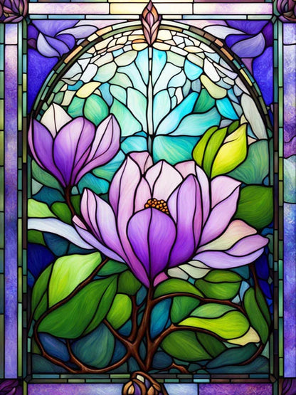 Diamond Painting Kits of Flowers, Different Sizes Available in a Round or Rectangle Shape