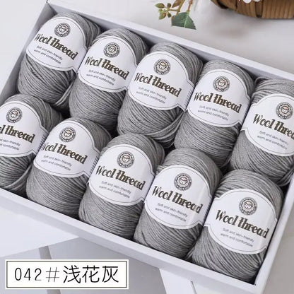 500g Box Set of Skin-friendly 4ply Merino Wool Yarn