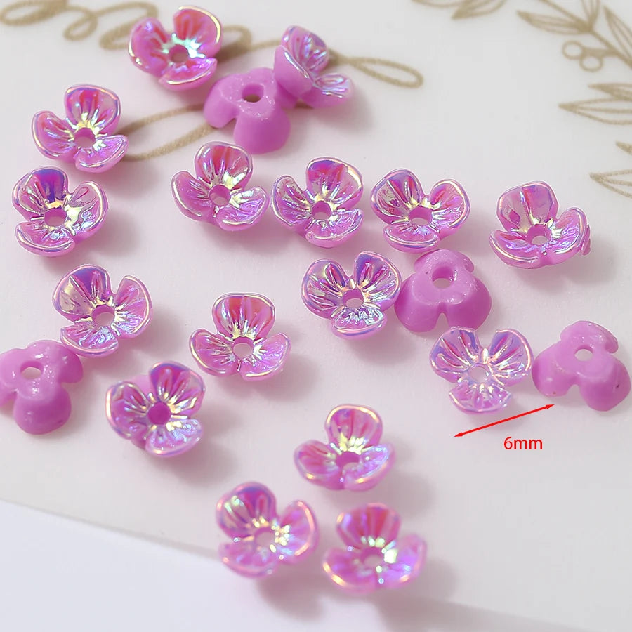 Mini Resin Flower Petals For Jewelry Making - 100pcs, 6mm