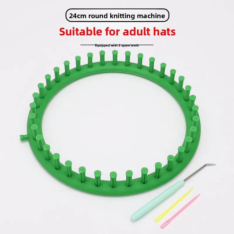 Beginners Plastic Knitting Loom - Round and Comb Tooth