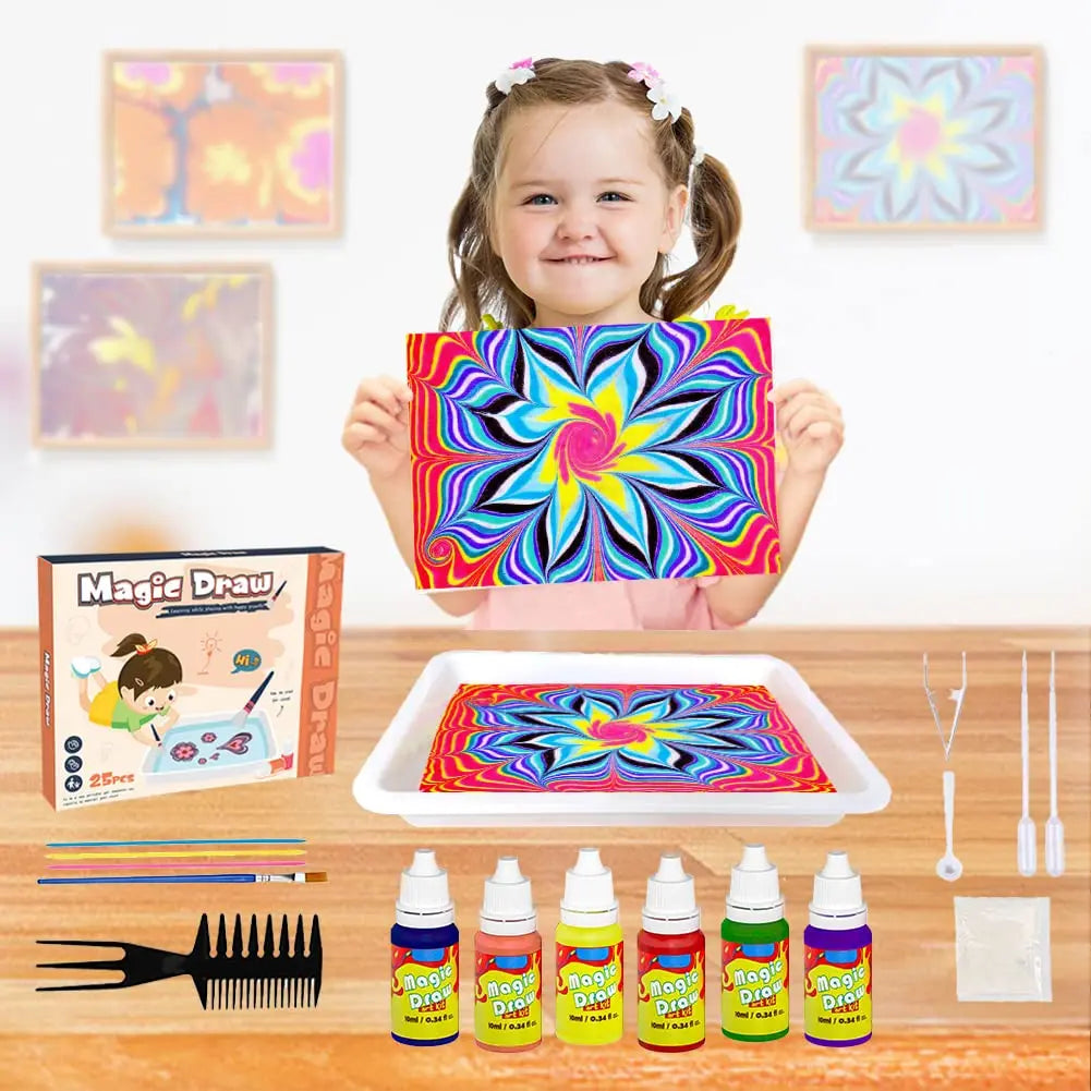 Marble Painting Kit for Kids - 5 or 12 colors