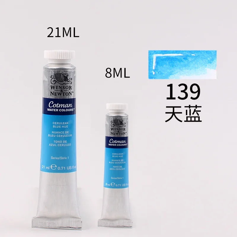 WINSOR＆NEWTON 8ml or 21ml Watercolor Paint Tubes