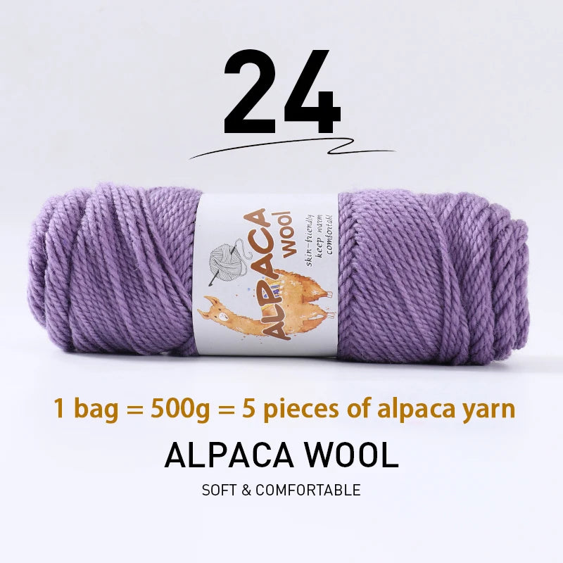 500g (5 pieces) High-Quality Alpaca Wool