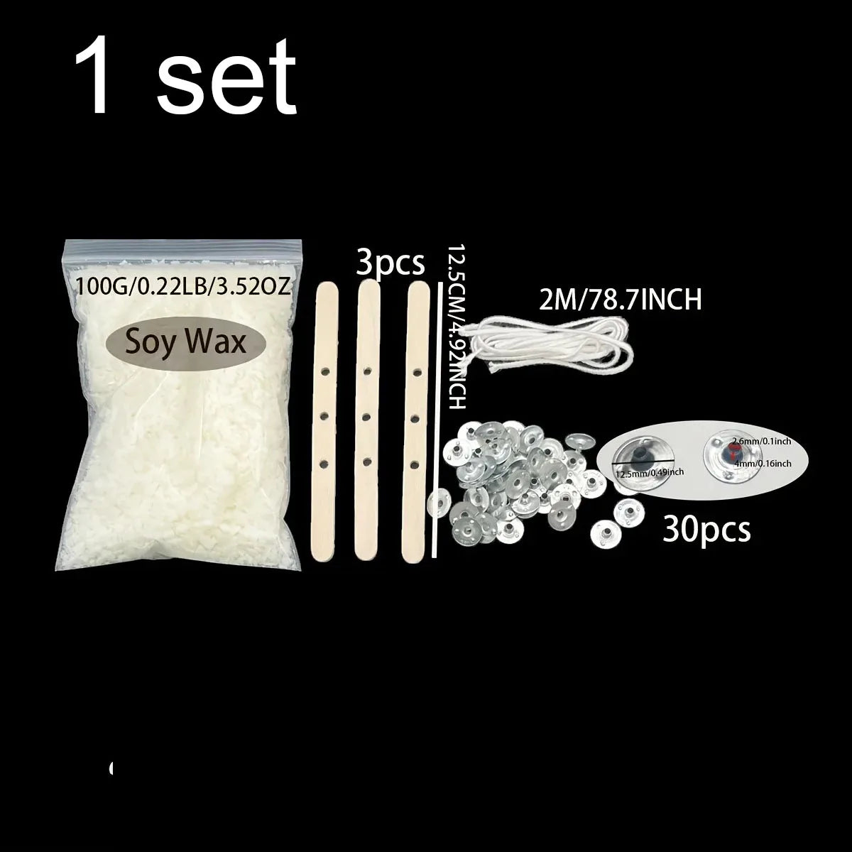 Candle Making Kit with 100G of Soy Wax
