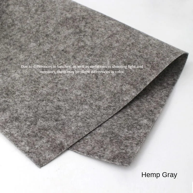 Hemp gray felt fabric 50x50cm