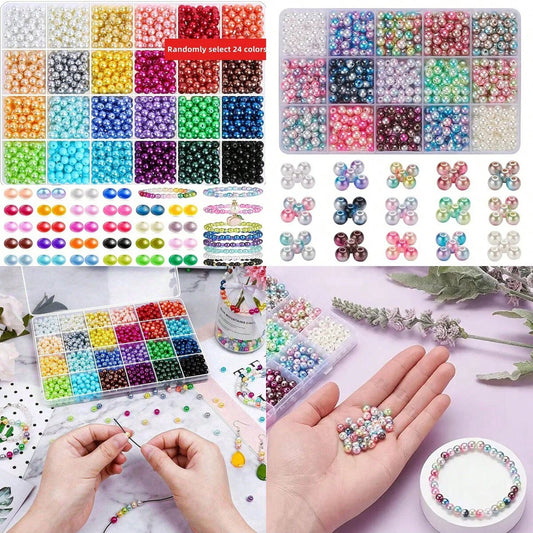 1440/900pcs 6mm Round Beads - 24/15 colors comes in a plastic case