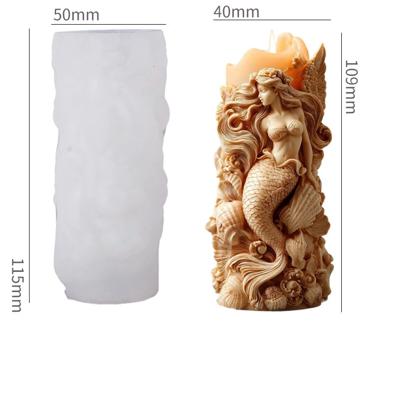 Silicone Mermaid Molds for Candle Making - 2 styles to choose from