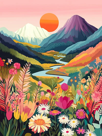 Impressionistic Mountain Landscapes - Painting By Numbers