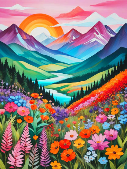 Impressionistic Mountain Landscapes - Painting By Numbers