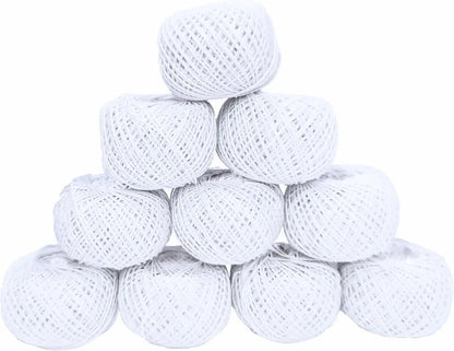 Cotton Crochet Yarn - 10 pcs, 10g Each, 100g each package - Perfect for Crafting