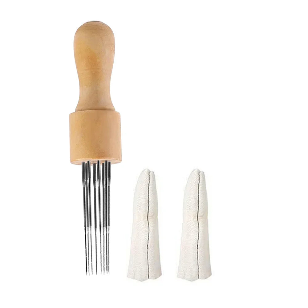 3 Sizes of Wool Felting Needles - Wood Handle for DIY Wool Felting Projects