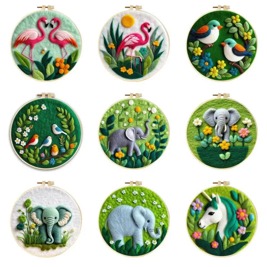 Wool Felting Kits with a Selection of Animals
