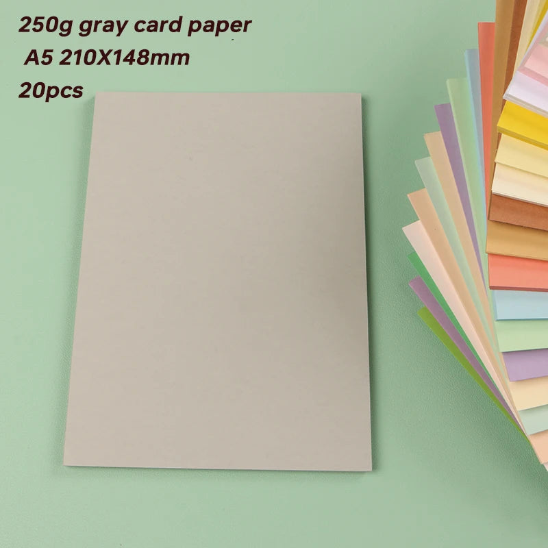 20 Pieces of Card Stock Colored Paper for Scrapbooking