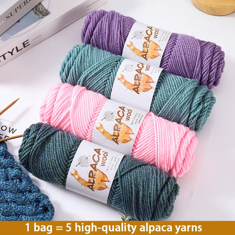 500g (5 pieces) High-Quality Alpaca Wool