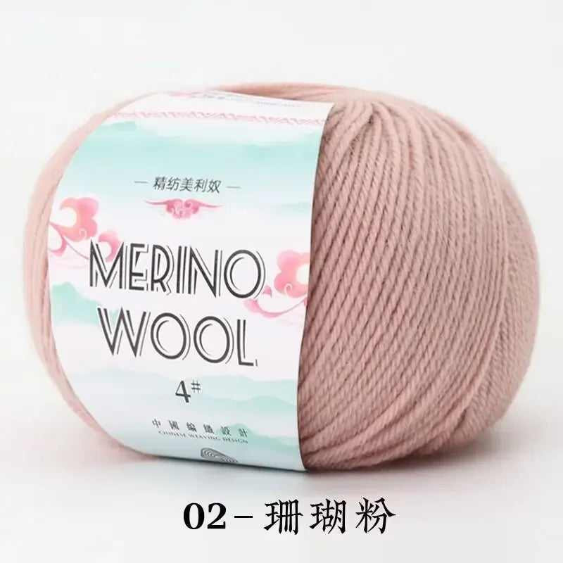 Light Pink 50g ball of Merino Wool 