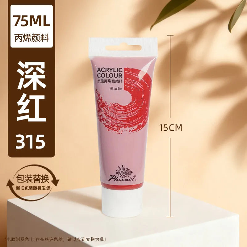 75ml Acrylic Paint Rich Pigments for Canvas. Wood, Watercolor or Multimedia Paper