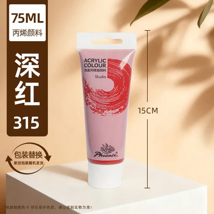 75ml Acrylic Paint Rich Pigments for Canvas. Wood, Watercolor or Multimedia Paper